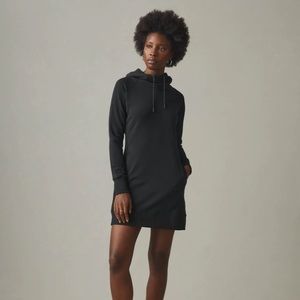 American Giant Hoodie Dress Black Athleisure Dress Long Scuba Hoodie Size Small